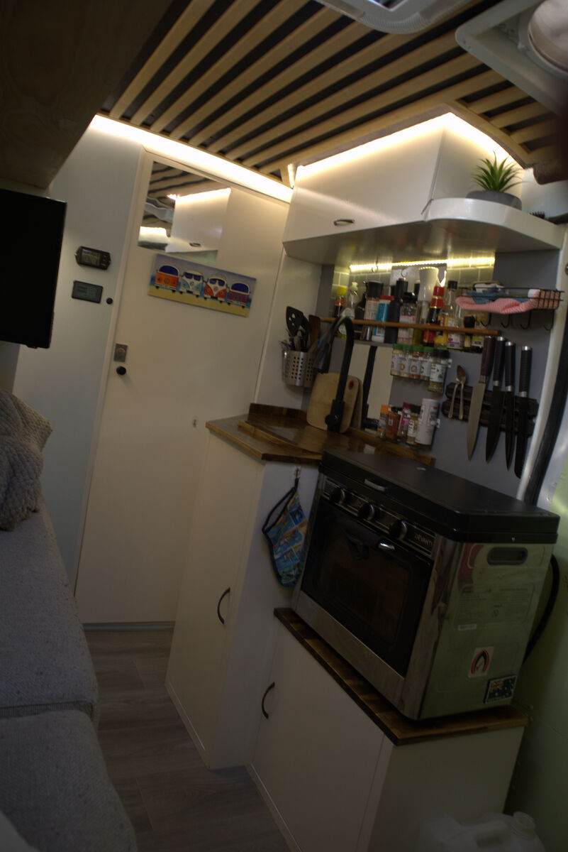 Kitchen with oven and hob